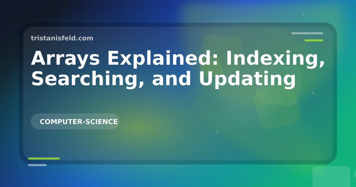 Abstract generated cover for Arrays Explained: Indexing, Searching, and Updating.
