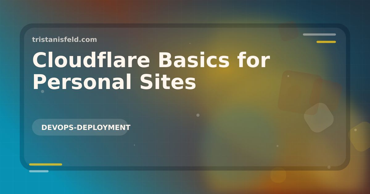 Abstract generated cover for Cloudflare Basics for Personal Sites.