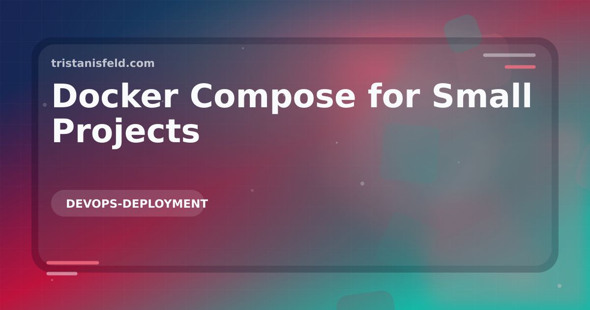 Abstract generated cover for Docker Compose for Small Projects.