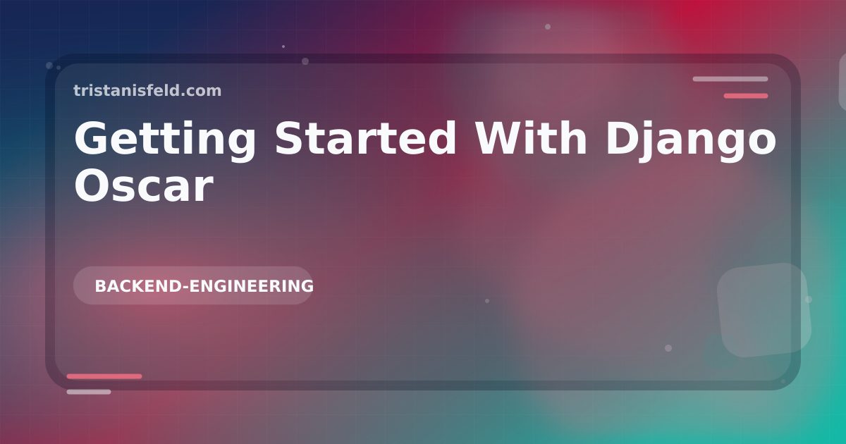 Abstract generated cover for Getting Started With Django Oscar.