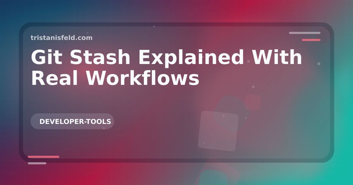 Abstract generated cover for Git Stash Explained With Real Workflows.