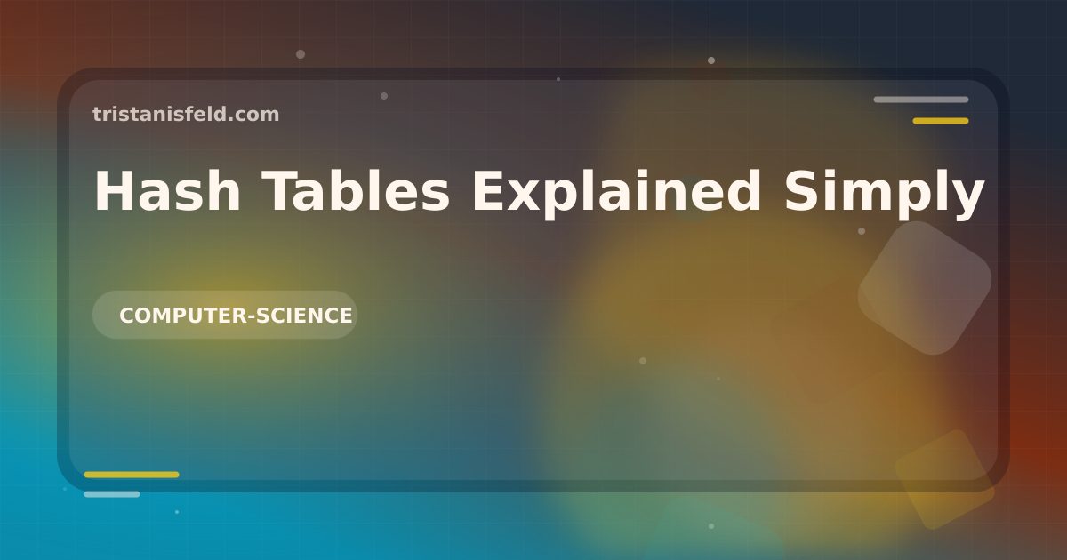 Abstract generated cover for Hash Tables Explained Simply.