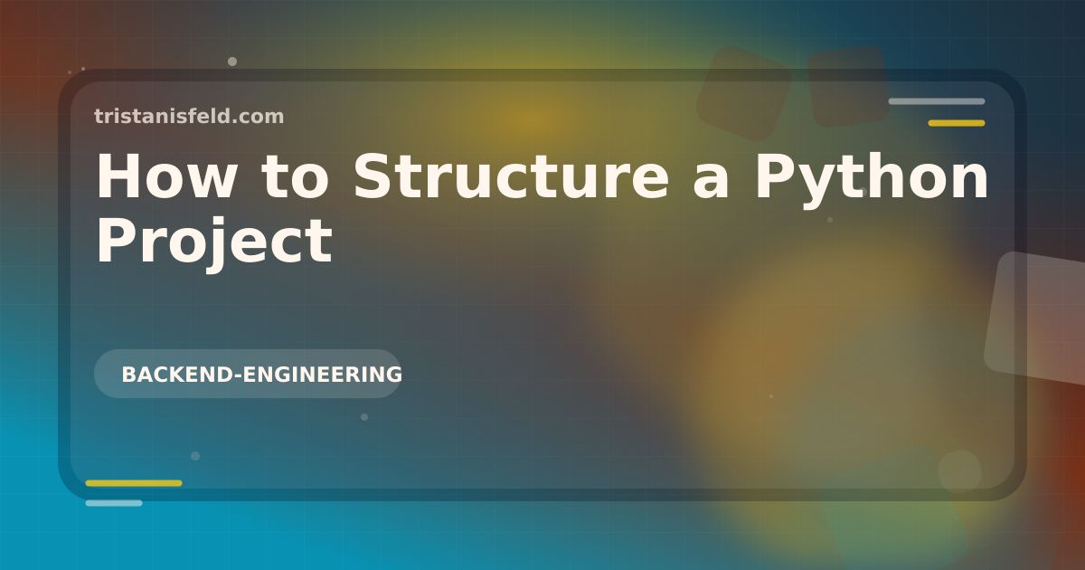 Abstract generated cover for How to Structure a Python Project.