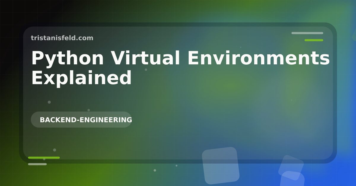 Abstract generated cover for Python Virtual Environments Explained.
