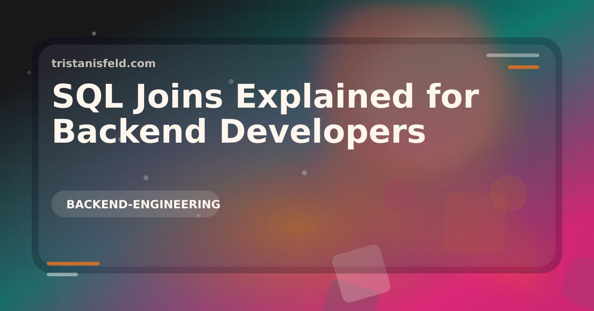 Abstract generated cover for SQL Joins Explained for Backend Developers.