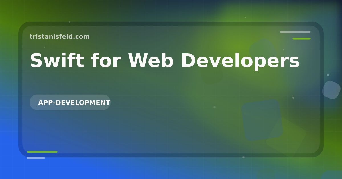 Abstract generated cover for Swift for Web Developers.