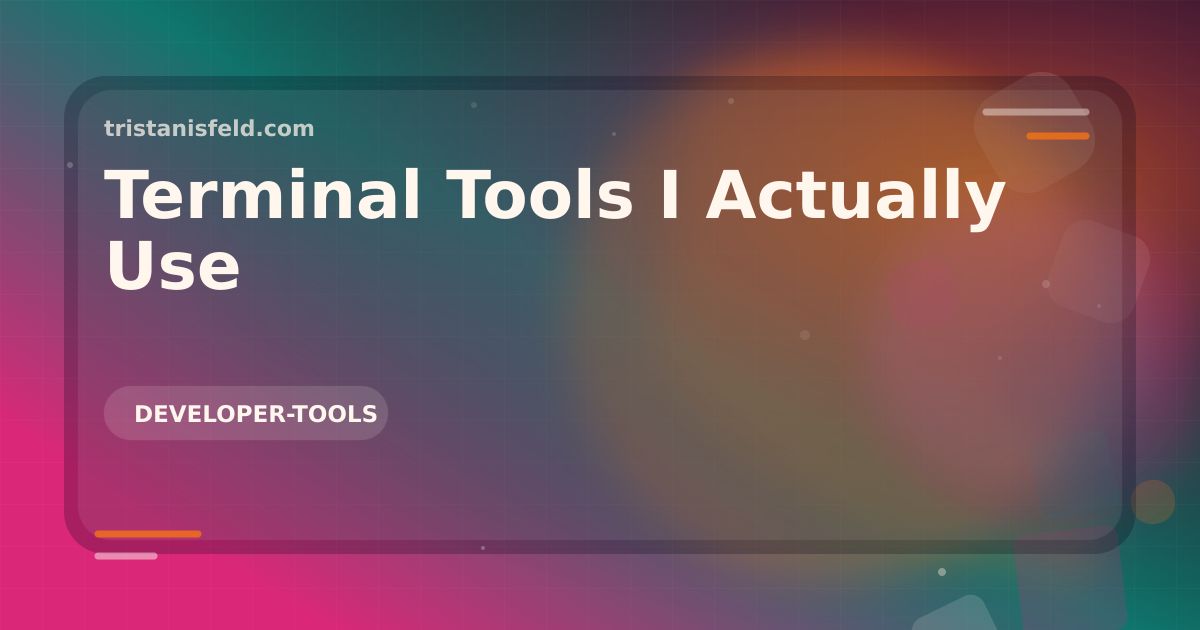 Abstract generated cover for Terminal Tools I Actually Use.