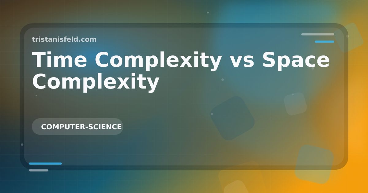 Abstract generated cover for Time Complexity vs Space Complexity.