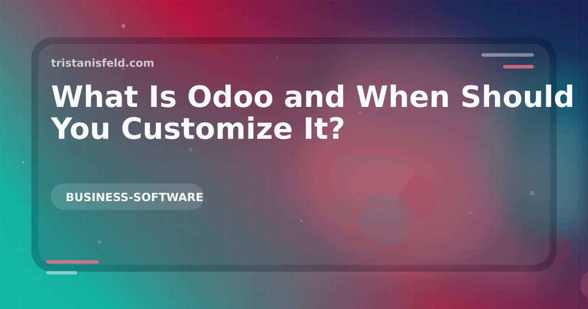 Abstract generated cover for What Is Odoo and When Should You Customize It?.